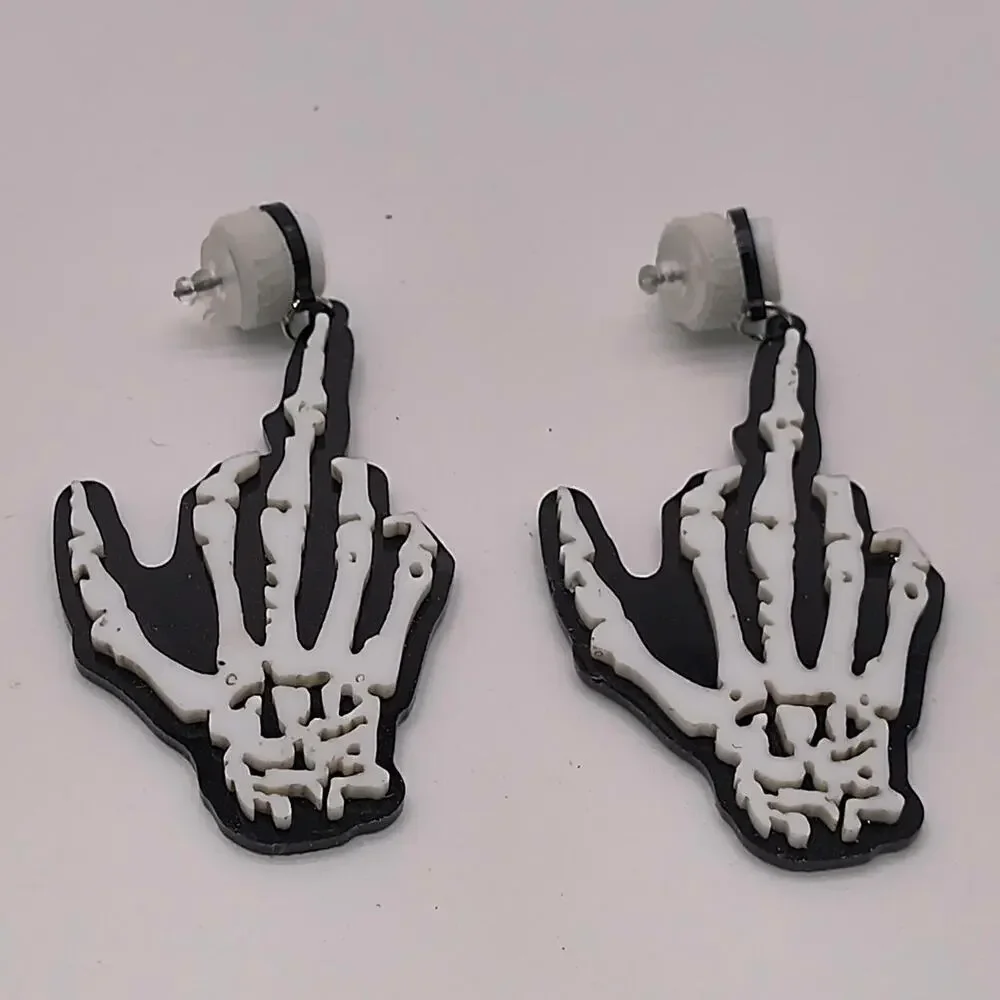 Black white skeleton hand